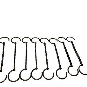 9 Space Saving Organizer Horizontal Black Open Ended Clothes Hangers